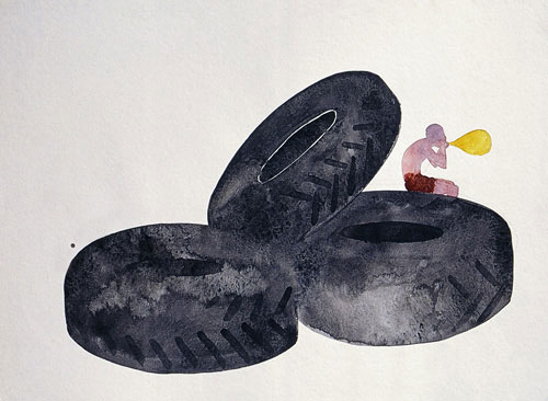 Tires (Korula)
1994,  33 x  45 cm